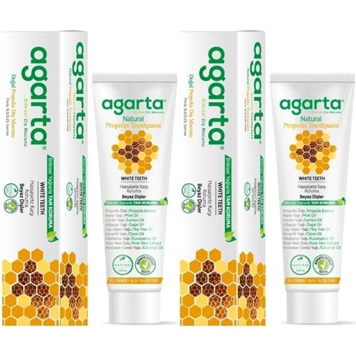 Agarta Doğal Diş Macunu 100ML Propolisli (2 Li Set)