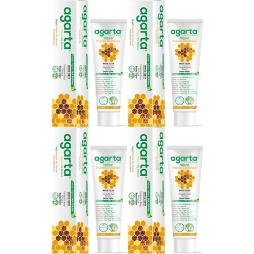 Agarta Doğal Diş Macunu 100ML Propolisli (4 Lü Set)