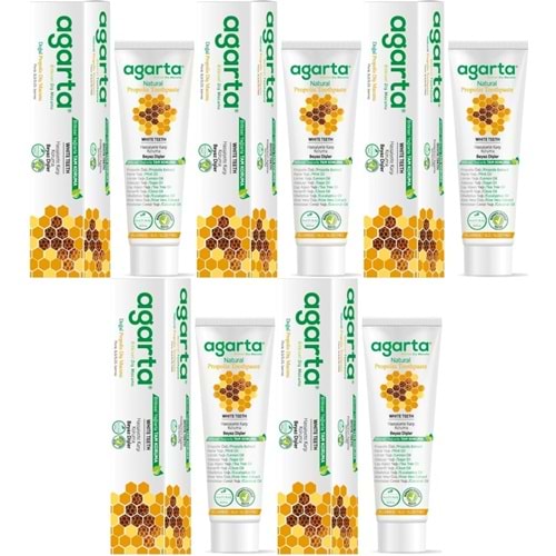 Agarta Doğal Diş Macunu 100ML Propolis (5 Li Set)