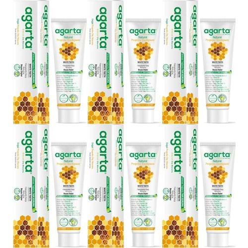 Agarta Doğal Diş Macunu 100ML Propolis (6 Lı Set)