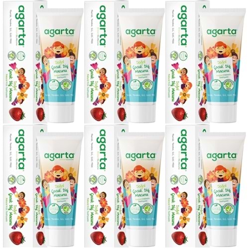 Agarta Doğal Diş Macunu 75ML Çocuk (6 Lı Set)