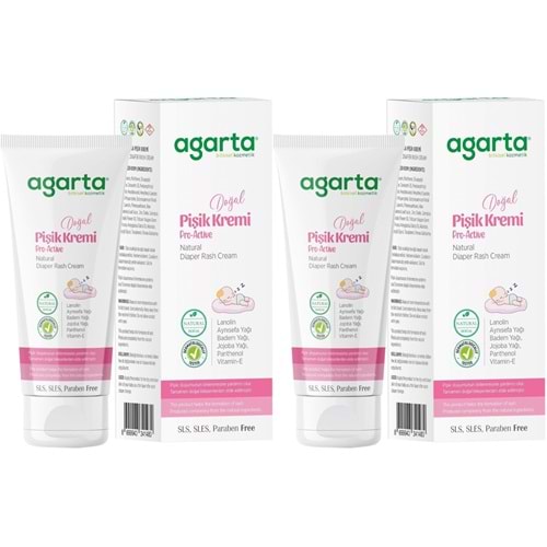 Agarta Doğal Pişik Kremi 100ML (2 Li Set)
