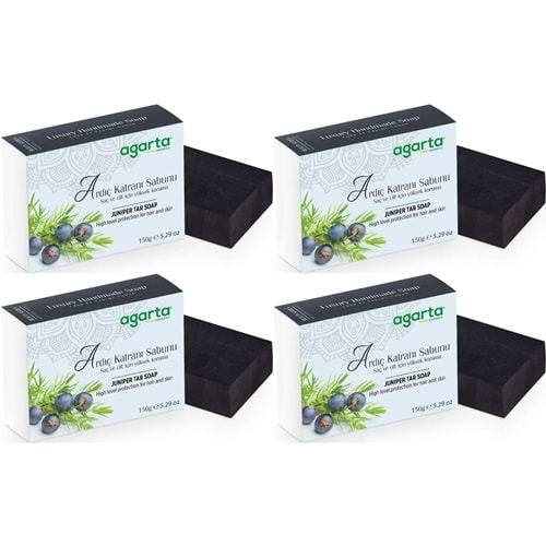Agarta El Yapımı Doğal Sabun 150GR Ardıç Katranı (4 Lü Set)