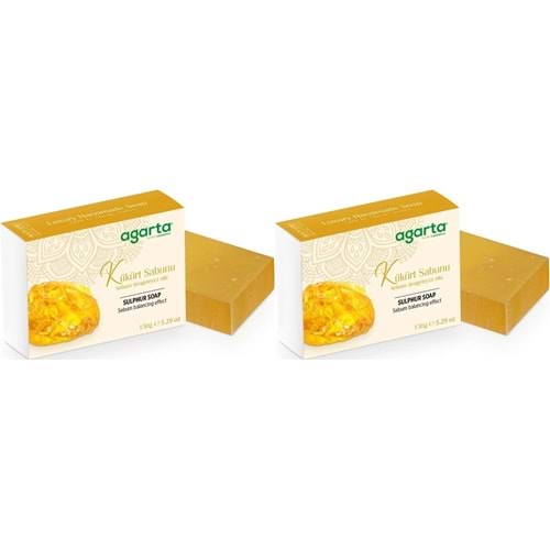 Agarta El Yapımı Doğal Sabun 150GR Kükürt (2 Li Set)