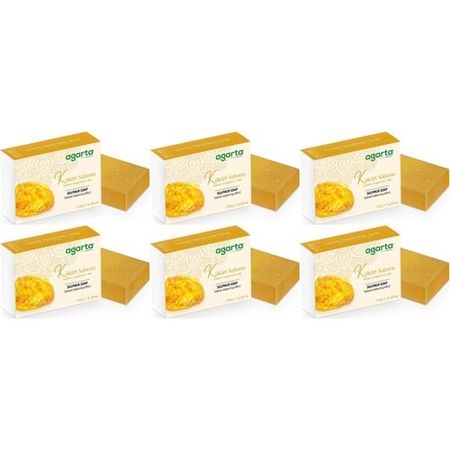 Agarta El Yapımı Doğal Sabun 150GR Kükürt (6 Lı Set)