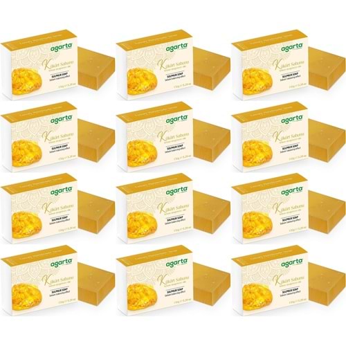 Agarta El Yapımı Doğal Sabun 150GR Kükürt (12 Li Set)