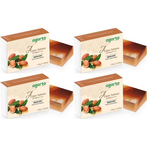 Agarta El Yapımı Doğal Sabun 150GR Argan (4 Lü Set)