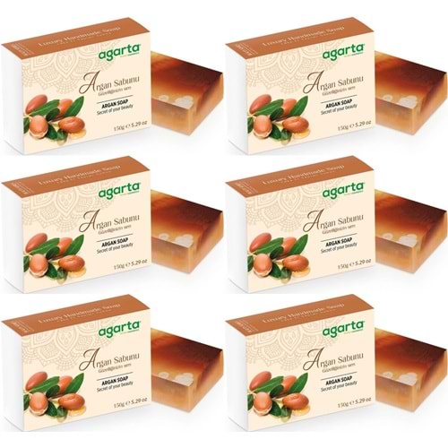 Agarta El Yapımı Doğal Sabun 150GR Argan (6 Lı Set)