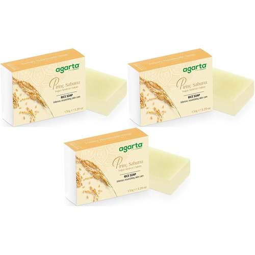 Agarta El Yapımı Doğal Sabun 150GR Pirinç (3 Lü Set)