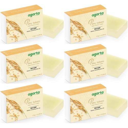 Agarta El Yapımı Doğal Sabun 150GR Pirinç (6 Lı Set)