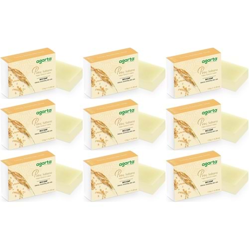 Agarta El Yapımı Doğal Sabun 150GR Pirinç (9 Lu Set)