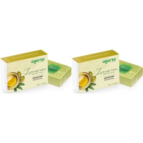 Agarta El Yapımı Doğal Sabun 150GR Zeytinyağlı (2 Li Set)