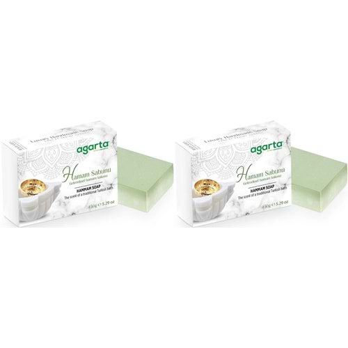 Agarta El Yapımı Doğal Sabun 150GR Hamam (2 Li Set)