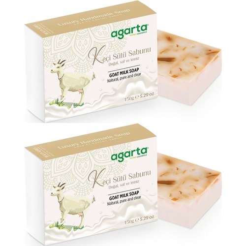 Agarta El Yapımı Doğal Sabun 150GR Keçi Sütü (2 Li Set)