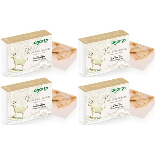 Agarta El Yapımı Doğal Sabun 150GR Keçi Sütü (4 Lü Set)