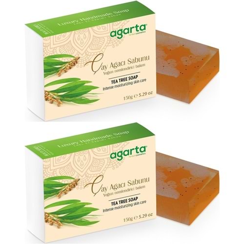 Agarta El Yapımı Doğal Sabun 150GR Çay Ağacı (2 Li Set)