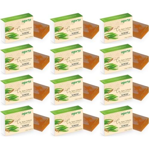 Agarta El Yapımı Doğal Sabun 150GR Çay Ağacı (12 Li Set)