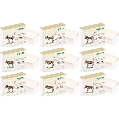 Agarta El Yapımı Doğal Sabun 150GR Eşek Sütü (9 Lu Set)