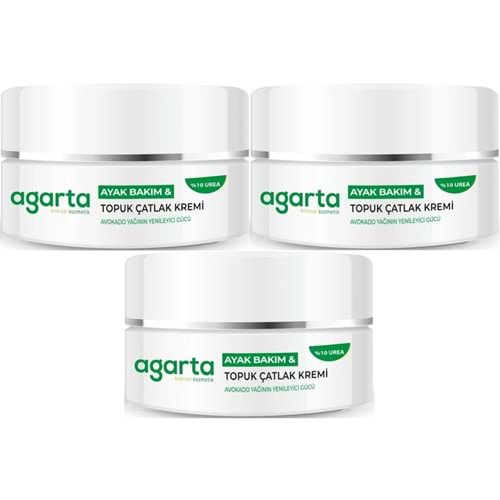 Agarta Ayak ve Topuk Çatlak Bakım Kremi 100ML (3 Lü Set)