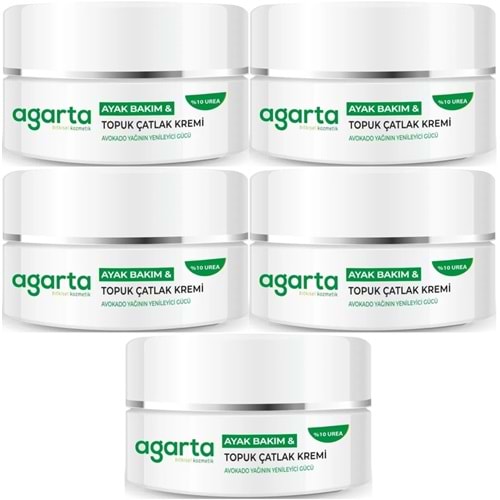 Agarta Ayak ve Topuk Çatlak Bakım Kremi 100ML (5 Li Set)