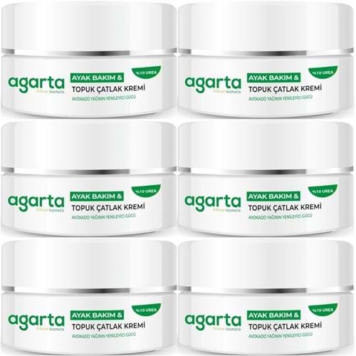 Agarta Ayak ve Topuk Çatlak Bakım Kremi 100ML (6 Lı Set)