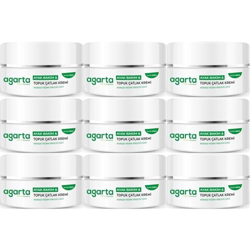 Agarta Ayak ve Topuk Çatlak Bakım Kremi 100ML (9 Lu Set)
