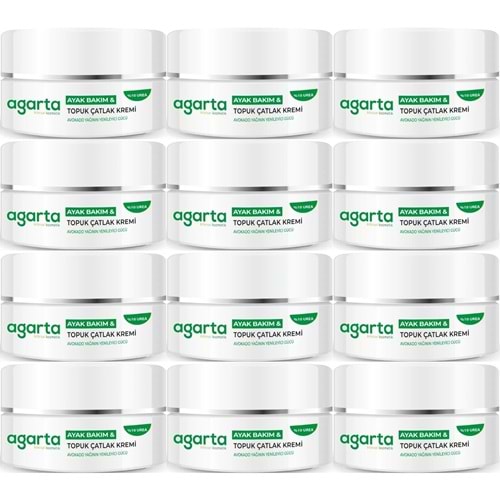 Agarta Ayak ve Topuk Çatlak Bakım Kremi 100ML (12 Li Set)