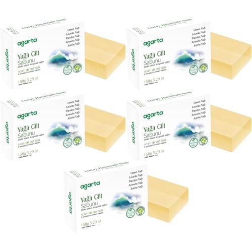 Agarta El Yapımı Doğal Sabun 150GR Yağlı Cilt (5 Li Set)