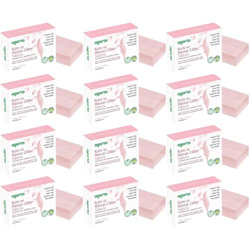 Agarta El Yapımı Doğal Sabun 150GR Kuru ve Hassas Ciltler (12 Li Set)