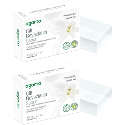 Agarta El Yapımı Doğal Sabun 150GR Cilt Beyazlatıcı (2 Li Set)