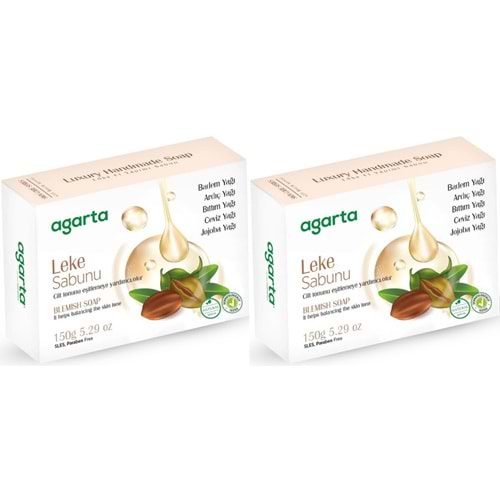 Agarta El Yapımı Doğal Sabun 150GR Leke (2 Li Set)