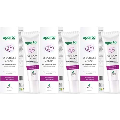 Agarta Doğal Göz Altı Kırışıklık ve Koyu Halka Yaşlandırma Karşıtı Antiaging Kremi 20 ML (3 Lü Set)