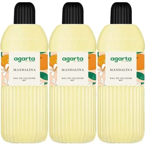 Agarta Kolonya 400 ML Mandalina 80 Derece Pet Şişe (3 Lü Set)