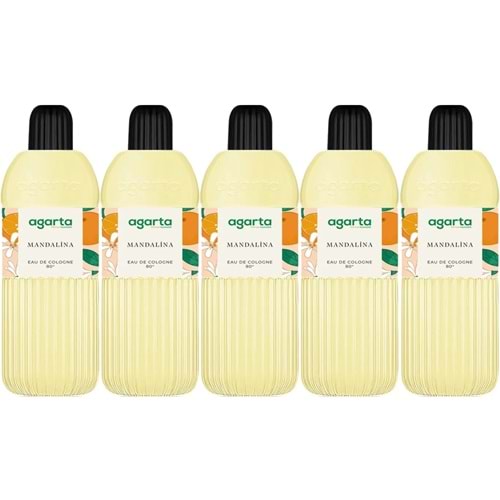 Agarta Kolonya 400 ML Mandalina 80 Derece Pet Şişe (5 Li Set)