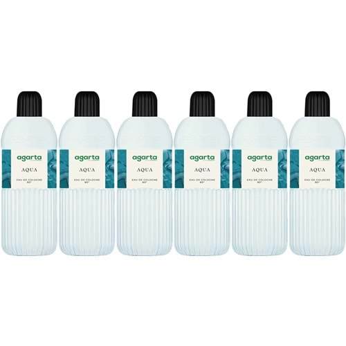 Agarta Kolonya 400 ML Aqua 80 Derece Pet Şişe (6 Lı Set)