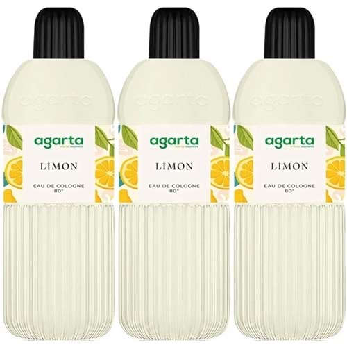Agarta Kolonya 400 ML Limon 80 Derece Pet Şişe (3 Lü Set)