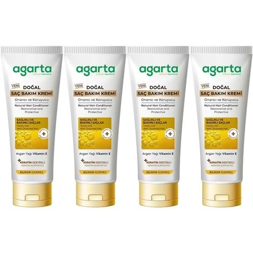 Agarta Doğal Güçlü Bakım Saç Güzelleştirici Krem 250 ML (4 Lü Set)