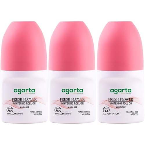 Agarta Roll-On Kadın 50 ML Fresh Flower Sensatıon (24 Saat Etkili Ter Kokusu Önleyici) (3 Lü Set)
