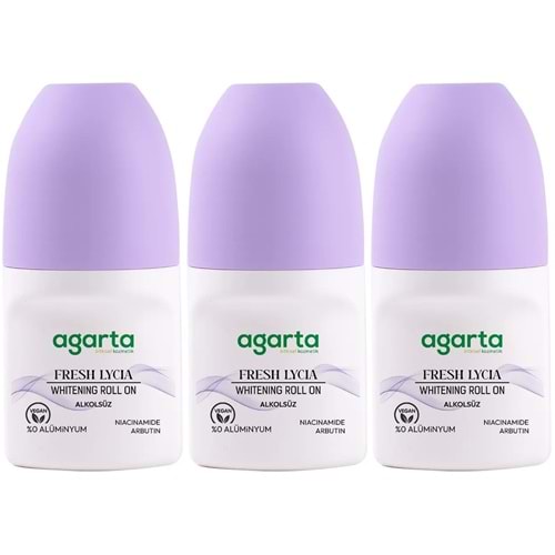 Agarta Roll-On Kadın 50 ML Fresh Lycıa Sensatıon (24 Saat Etkili Ter Kokusu Önleyici) (3 Lü Set)