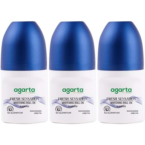 Agarta Roll-On Erkek 50 ML Fresh Sensatıon (24 Saat Etkili Ter Kokusu Önleyici) (3 Lü Set)