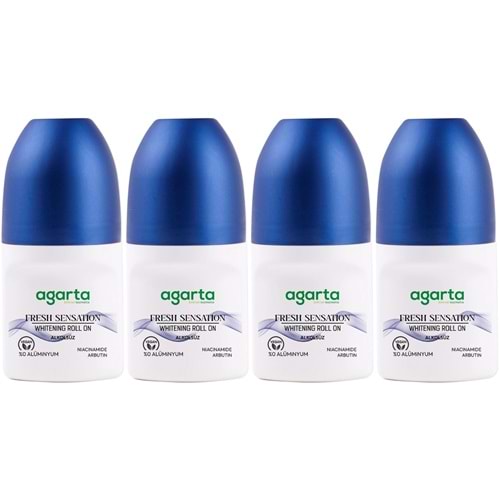 Agarta Roll-On Erkek 50 ML Fresh Sensatıon (24 Saat Etkili Ter Kokusu Önleyici) (4 Lü Set)