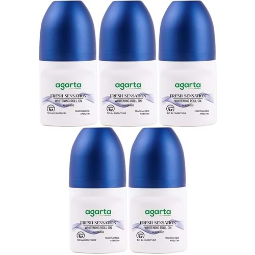 Agarta Roll-On Erkek 50 ML Fresh Sensatıon (24 Saat Etkili Ter Kokusu Önleyici) (5 Li Set)