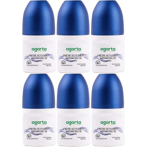 Agarta Roll-On Erkek 50 ML Fresh Sensatıon (24 Saat Etkili Ter Kokusu Önleyici) (6 Lı Set)
