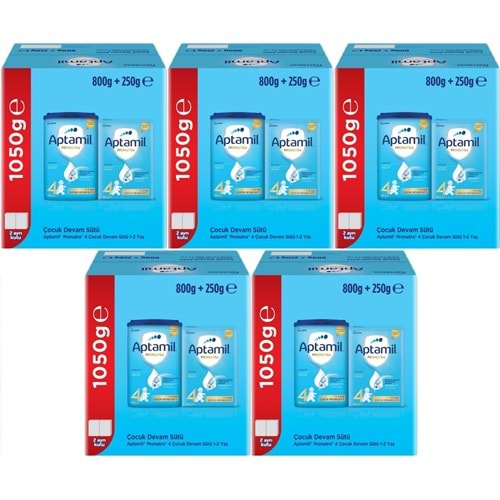 Nutrıcıa Aptamil Pronutra 1050GR (800+250GR) Devam Sütü No:4 (1 Yaş ve Üzeri) Avantaj Pk (5 Li Set)