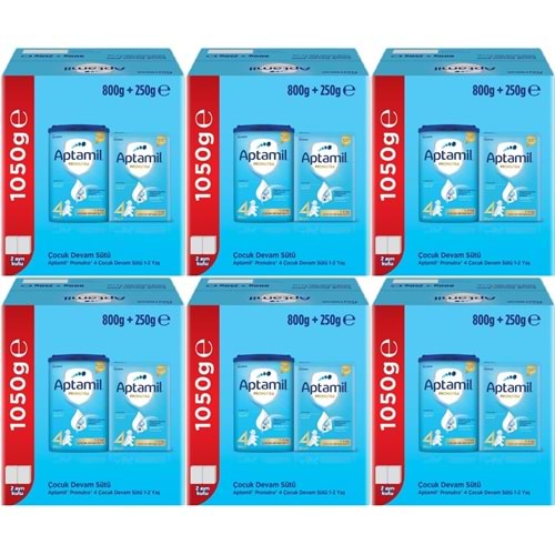 Nutrıcıa Aptamil Pronutra 1050GR (800+250GR) Devam Sütü No:4 (1 Yaş ve Üzeri) Avantaj Pk (6 Lı Set)