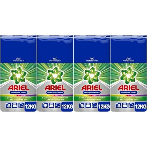 Ariel Matik Toz Çamaşır Deterjanı 48KG Parlak Renkler (4PK*12KG) (320 Yıkama)