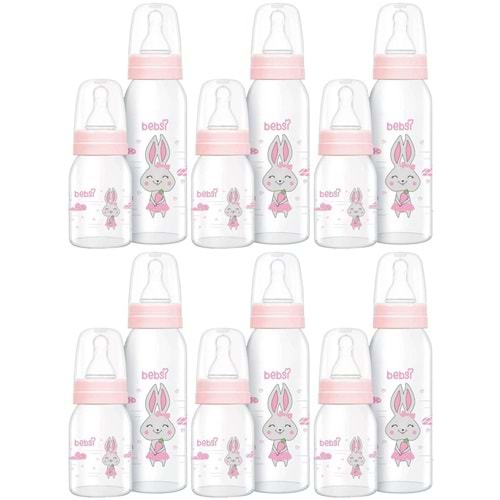 Bebsi Cam Biberon Seti Pembe (250ML+125ML) (6 Lı Set)