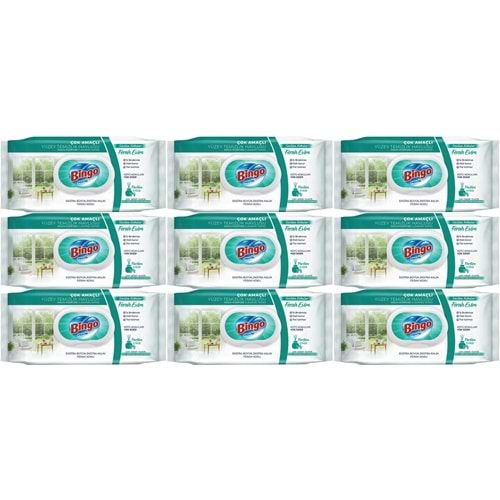 Bingo Clean Yüzey Temizlik Havlusu 96 Yaprak Sevilen Kokular Ferah Evim (9 Lu Set) 864 Yaprak