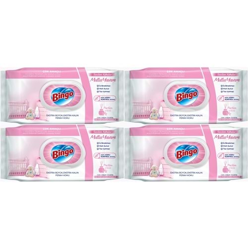 Bingo Clean Yüzey Temizlik Havlusu 96 Yaprak Sevilen Kokular Mutlu Yuvam (4 Lü Set) 384 Yaprak