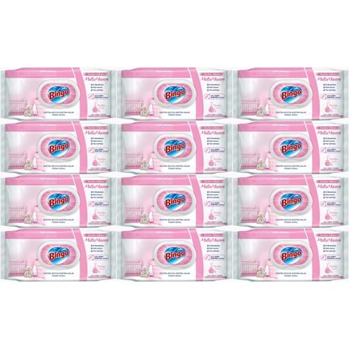 Bingo Clean Yüzey Temizlik Havlusu 96 Yaprak Sevilen Kokular Mutlu Yuvam (12 Li Set) 1152 Yaprak